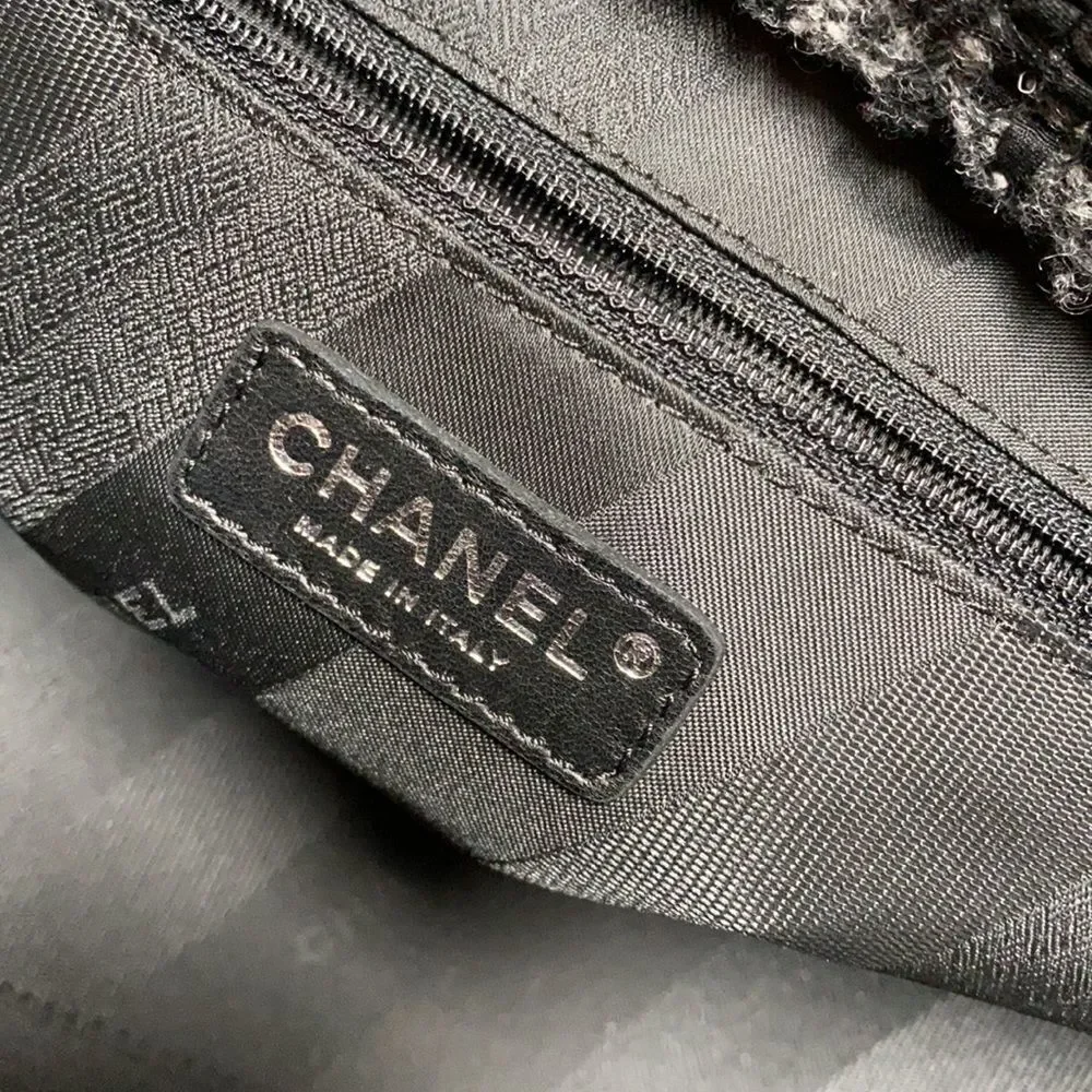 Chanel Authentic Portobello Black Quilted Calfskin Tote Bag